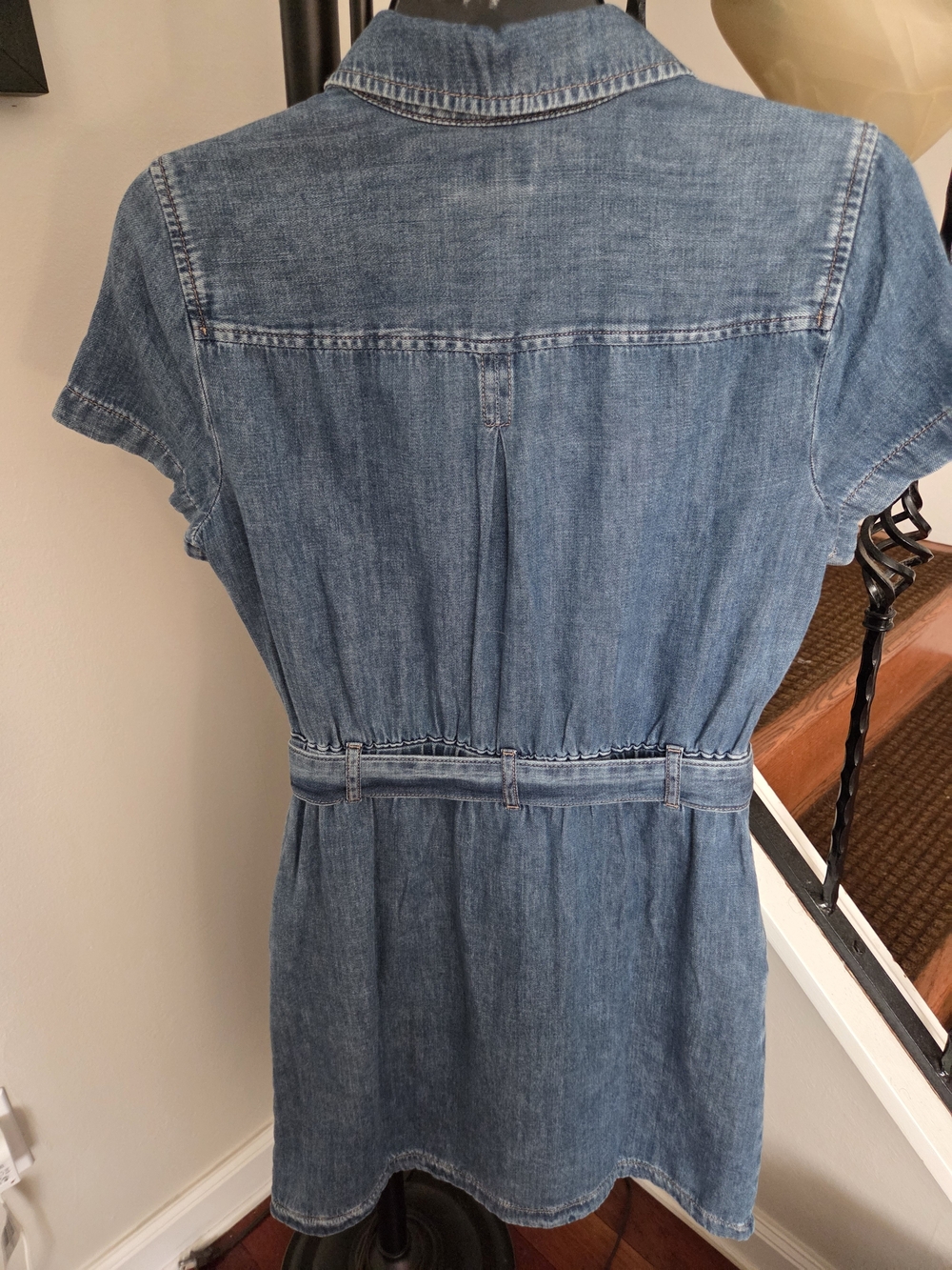NWT J. Crew Denim Shirt Dress with Tie Belt - Blue - Picture 4 of 7